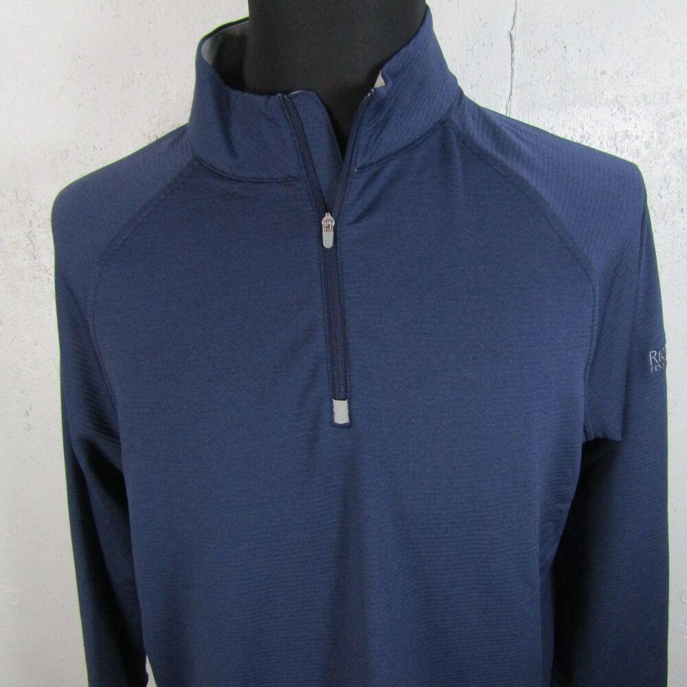Peter Millar Men's Medium M Blue 1/4 Zip Pullover Activewear Golf Shirt Top
